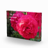 Heiß rosa Rose - Personalisierter Muttertag Fotoblock (Rechts)