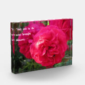 Heiß rosa Rose - Personalisierter Muttertag Fotoblock (Links)