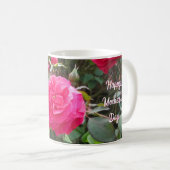 Heiß rosa Rose - Personalisierter Muttertag Kaffeetasse (VorderseiteRechts)