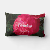 Heiß rosa Rose - Personalisierter Muttertag Lendenkissen (Rückseite)