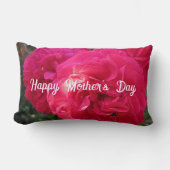 Heiß rosa Rose - Personalisierter Muttertag Lendenkissen (Vorderseite)