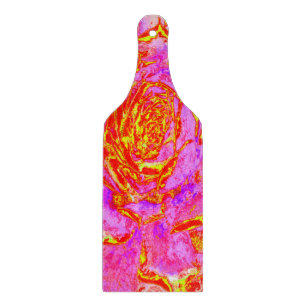 Heiß rosa, rot und gelb Sukkulat-Rosette Schneidebrett