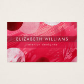 Heiß rosa rote Kreise moderne Visitenkarten (Vorderseite)