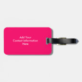 Heiß rosa Ruhe bewahren und weiter tragen Gepäckanhänger (Rückseite horizontal)