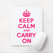 Heiß rosa Ruhe bewahren und weiter tragen Mousepad (Mit Mouse)