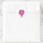 Heiß rosa runder aufkleber (Tasche)