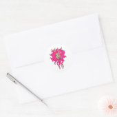 Heiß rosa runder aufkleber (Umschlag)