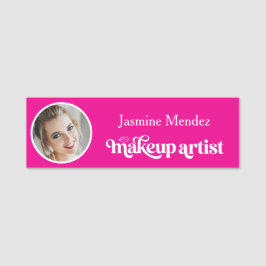 Heiß Rosa Schönheit Professional MUA Foto Namensschild