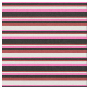 Heiß rosa, schwarz, braun und Minzcreme Stoff