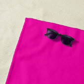 Heiß rosa Schwarz Monogramm Strandtuch (Beispiel)