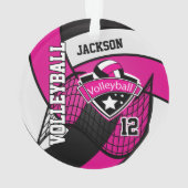 Heiß rosa, schwarz und weiß 🏐 ornament (Rückseite)