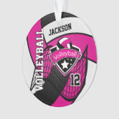 Heiß rosa, schwarz und weiß 🏐 ornament (Vorderseite)