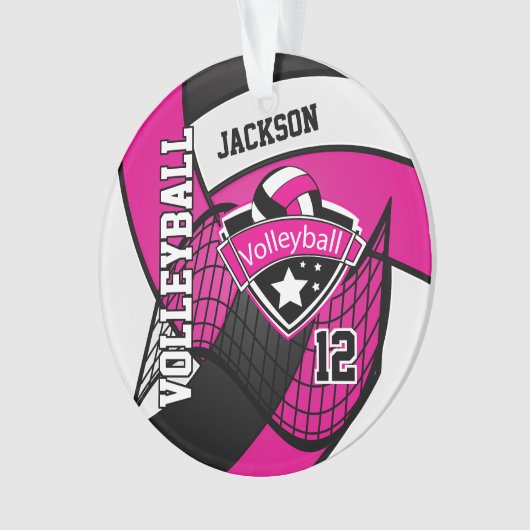 Heiß rosa, schwarz und weiß 🏐 ornament (Vorderseite)