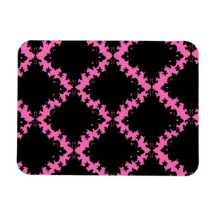 heiß rosa schwarzer Diamant Mod Damast Magnet