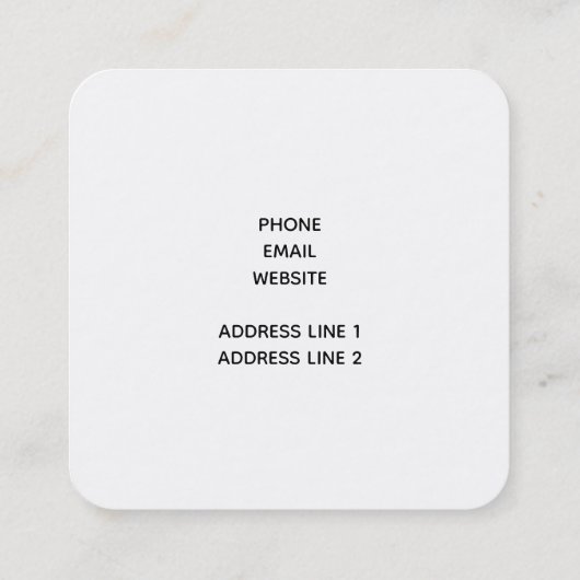 Heiß rosa Shiny Lippen auf schwarz Quadratische Visitenkarte (Rückseite)