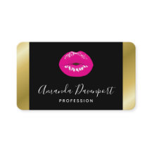 Heiß rosa Shiny Lippen auf schwarz