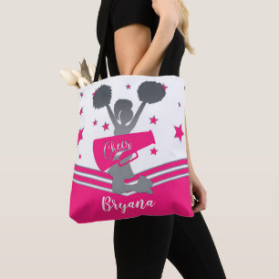 Heiß Rosa Silber Sterne Cheer Cheer-leading Tasche