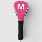 Heiß Rosa Skript Monogrammiert Golf Headcover (Vorderseite)