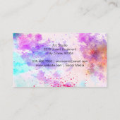 Heiß rosa Spray Paint | künstlerischer Hintergrund Visitenkarte (Rückseite)