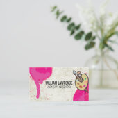 Heiß rosa Spray Paint | Paint Brush Art Visitenkarte (Stehend Vorderseite)