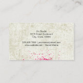 Heiß rosa Spray Paint | Paint Brush Art Visitenkarte (Rückseite)