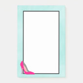Heiß rosa Stiletto Post-it Klebezettel (Vorderseite)