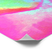 Heiß rosa und blau-sukkulente Sedum-Rosette Poster (Ecke)