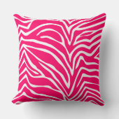 Heiß rosa und cremefarbenes Zebra oder Farbkissen Kissen (Vorderseite)