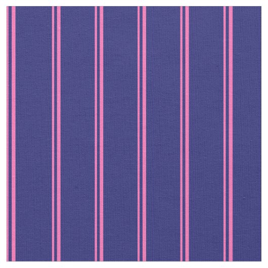 Heiß rosa und dunkelblaue Linien Stoff (Nahaufnahme)