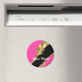 Heiß rosa und goldener Flex de lys Magnet (In Situ (Geschirrspüler))