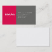 Heiß rosa und grau visitenkarte (Vorne/Hinten)