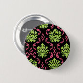 Heiß rosa und grüne Damaskus Button (Vorne & Hinten)