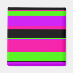 Heiß rosa und Lila Tonstreifen Modernes Design Magnet