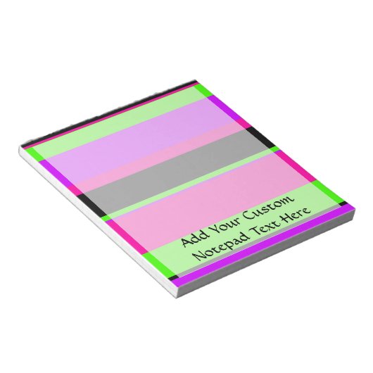 Heiß rosa und Lila Tonstreifen Modernes Design Notizblock (angewinkelt)