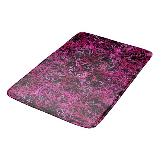 Heiß rosa und schwarz badematte (Schrägansicht)