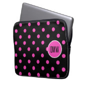 Heiß rosa und schwarz, benutzerdefiniert, Tablette Laptopschutzhülle (Vorderseite Links)