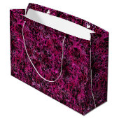 Heiß rosa und schwarz große geschenktüte (Rückseite Schrägansicht)