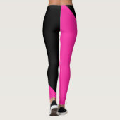 Heiß rosa und schwarz leggings (Rückseite)
