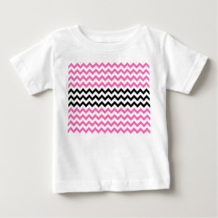 Heiß rosa und schwarz Zickzack von Shirley Taylor Baby T-shirt
