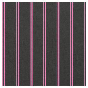 Heiß rosa und schwarze Linien Stoff