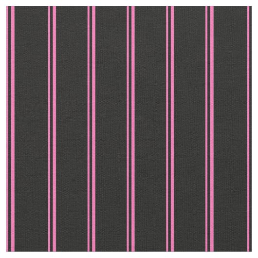 Heiß rosa und schwarze Linien Stoff (Nahaufnahme)