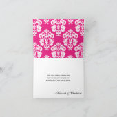 HEIß ROSA UND SCHWARZER DAMAST EIFFELTURM DANKE (Innenseite)