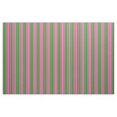 Heiß rosa und waldgrün gefärbte Linien Stoff (Fat Quarter (45,7 x 55,9 cm))