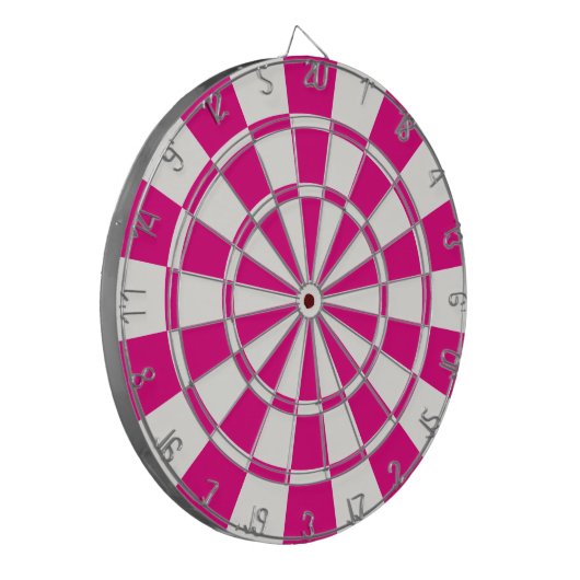 Heiß rosa und weiß dartscheibe (Vorderseite Links)