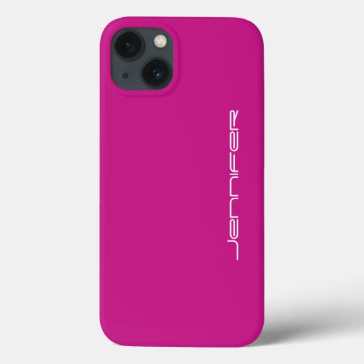 Heiß rosa und weiß, Name, Minimalistisch Case-Mate iPhone Hülle (Rückseite)