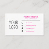 Heiß rosa visitenkarte (Vorderseite)