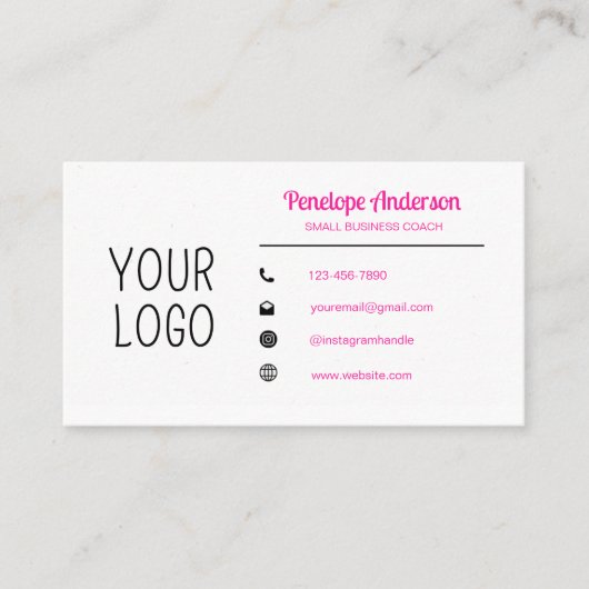 Heiß rosa visitenkarte (Vorderseite)