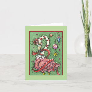 HEIß ROSA WEIHNACHTSFLAMINGO GRUßKARTE B FEIERTAGSKARTE
