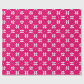 Heiß rosa Winterweihnachtsmuster Geschenkpapier (Flach)
