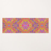 Heiß rosa Zauberteppich/ Orange Blau Kariert Yogamatte (Vorderseite (Horizontal))